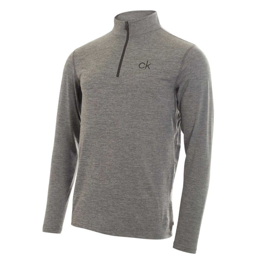 Calvin Klein Mens Newport Quarter Zip Top / Silver